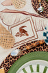 Tucan Linen Cocktail Napkin Set of 4 / Brown